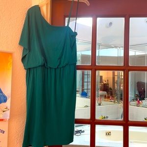 Turquoise one shoulder dress